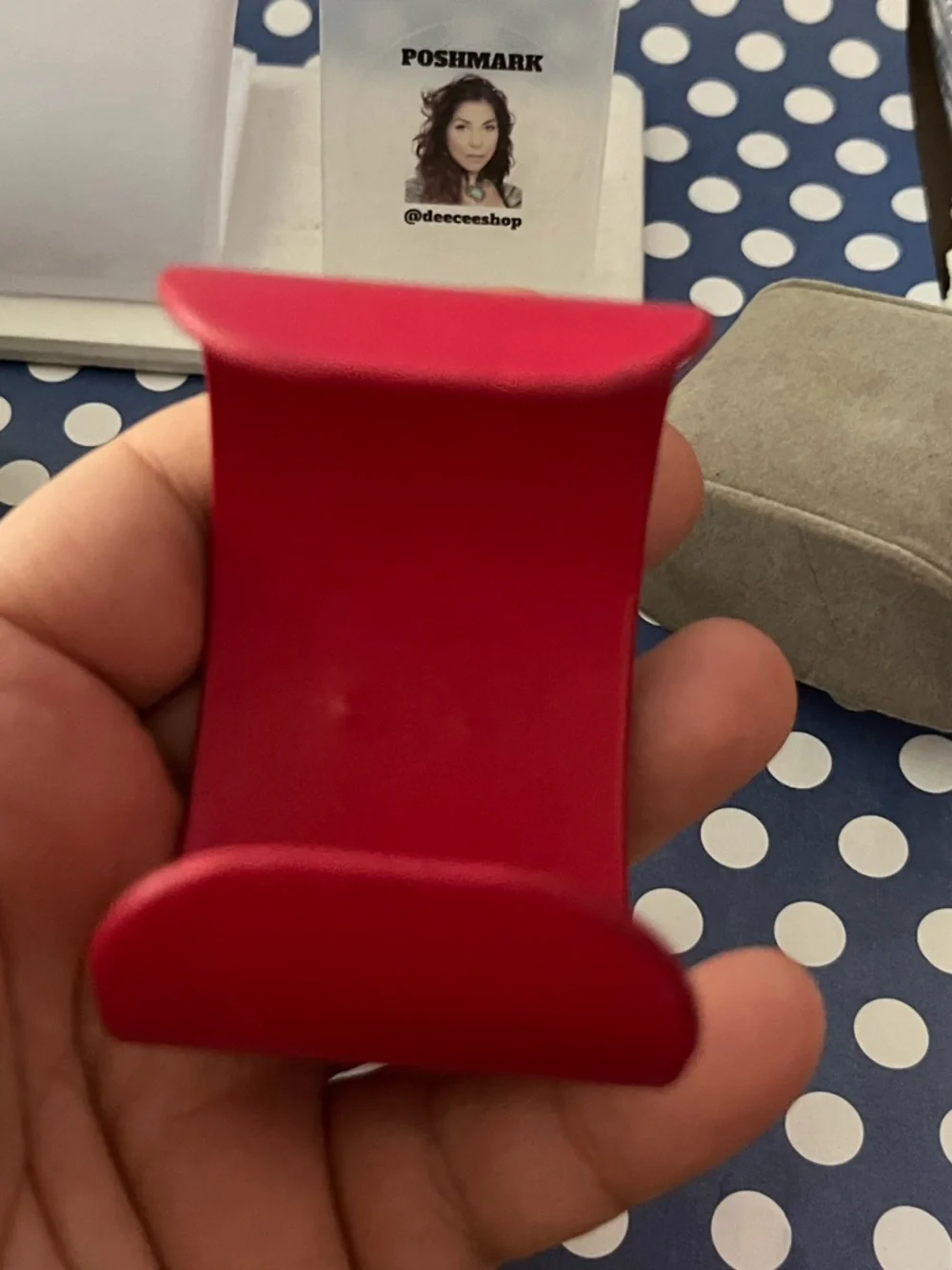 NWOT Red Leather-like Bee Pearl Accent Cuff Bracelet - Picture 9 of 9